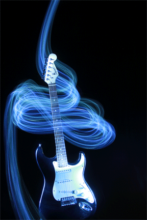 66645 animated blue guitar